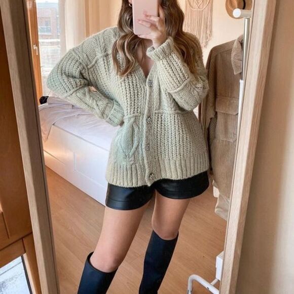 ✨ ZARA PATCHWORK KNIT CARDIGAN✨ - Picture 7 of 13